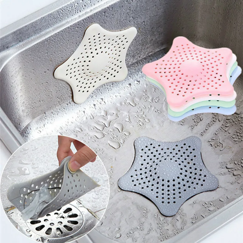 2019 кухонный Силиконовый Фильтр для раковины с пятиконечной звездой фильтр