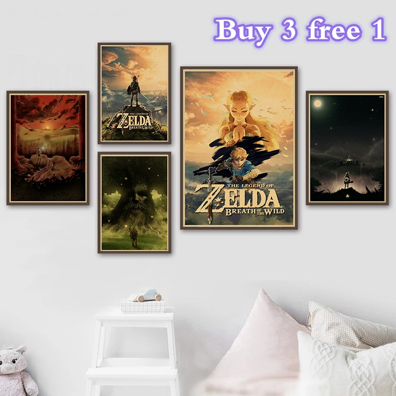 Классическая Коллекция игр Постер Zelda legend ретро постер высокое качество крафт