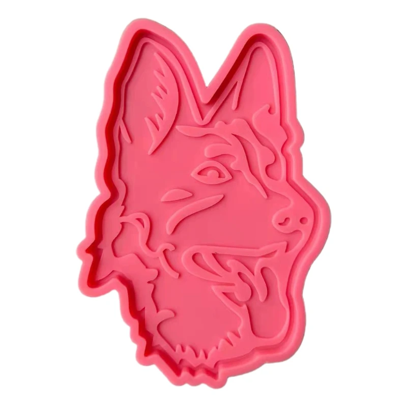 

2021 New DIY Crafts Dog Head Shaped Coaster Epoxy Resin Mold Cup Mat Pad Silicone Mould