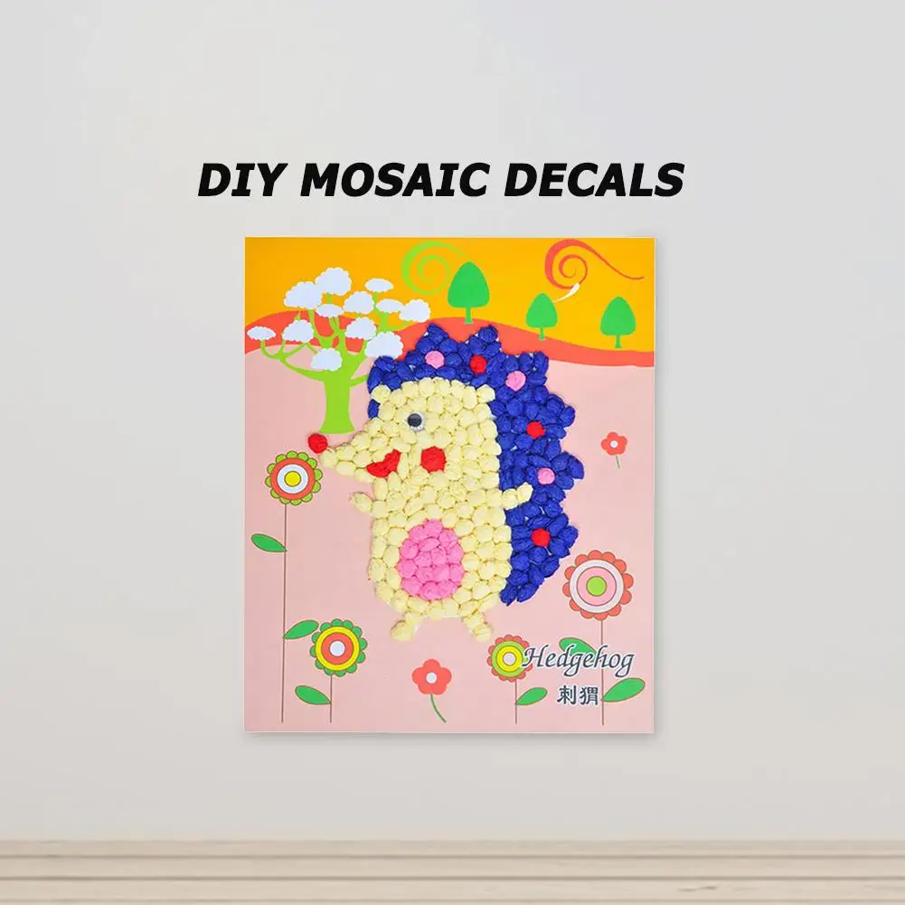 

DIY Handmade Paper Rubbing Painting Develop Children Thinking Creativity Animals Paper Stickers Children Kids Toys