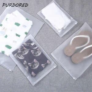 PURDORED 1 шт. прозрачная косметичка из ПВХ, Прозрачная женская косметичка на молнии, органайзер для хранения косметики