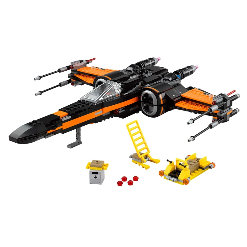 

748+PCS Star MOC Wars The Force Awakens Series Red Five Star X-Wing Starfighter Building Blocks Bricks Kids Toys