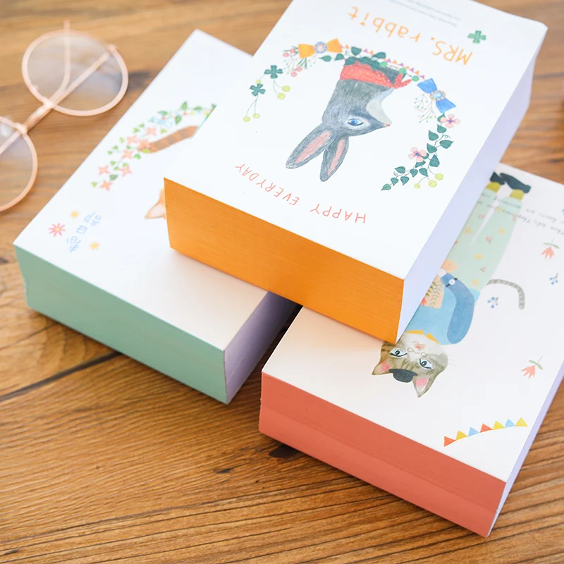 375 шт./компл. Kawaii Memo Pad 2020 дней планировщик милый животный узор чтобы сделать