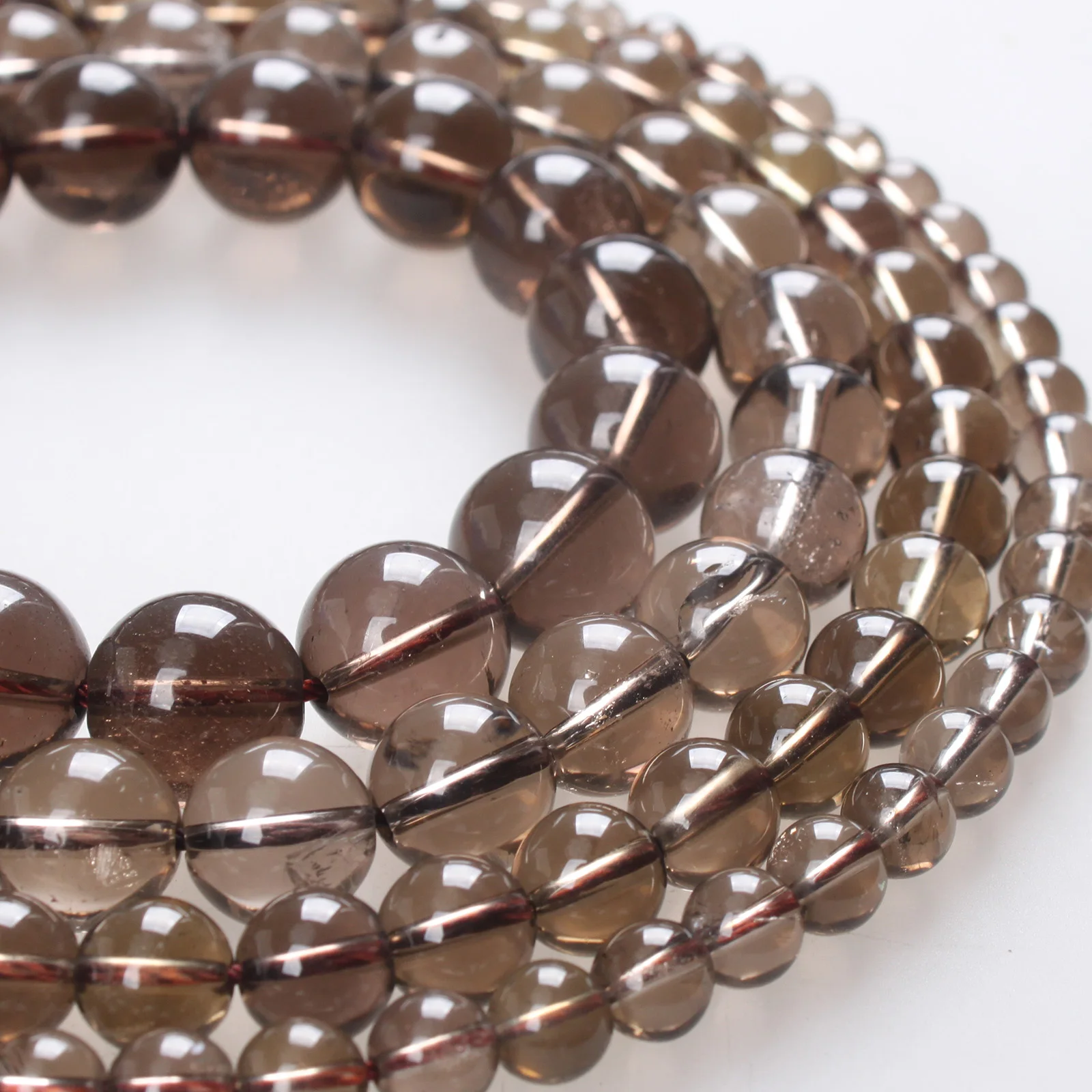 

Natural Stone Beads AAA Smoky Crystal Quartz Beads Round Loose Beads 4 6 8 10 12mm For Bracelets Necklace Jewelry Making