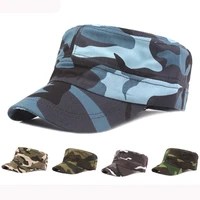 ht3105 camouflage baseball cap flat top cadet army military cap men women adjustable baseball hat unisex spring summer sun cap