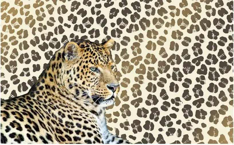 Современные пользовательские 3D обои Леопардовый принт леопардовый фон для