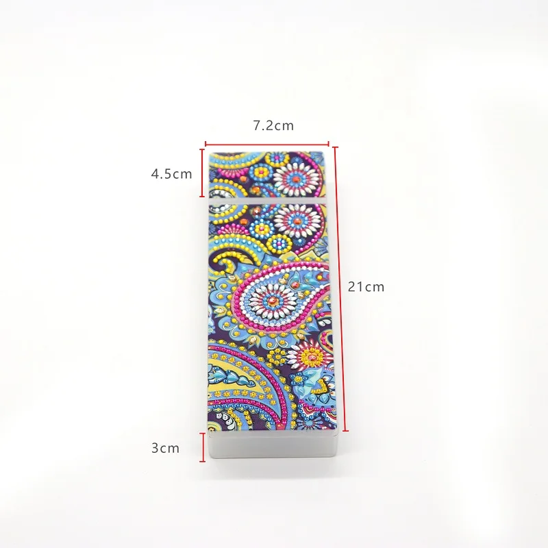 Diy Mandala Special Shaped Diamond Painting Pencil Case Stationery Box 2 Grids Embroidery 3Hz8 | Дом и сад