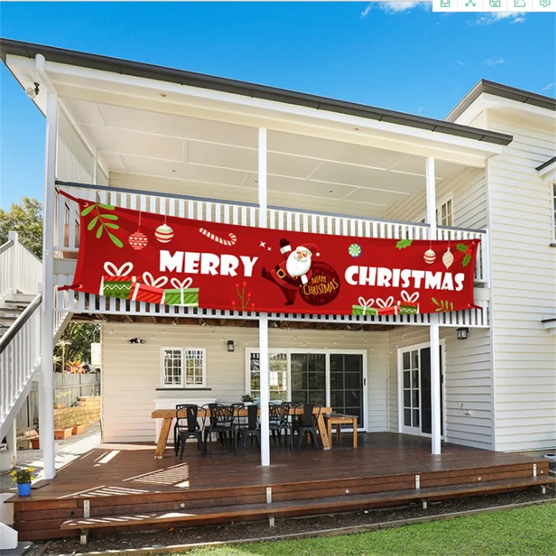 

Christmas decorations letter banners decoration holiday party atmosphere layout flag flag hanging decorations