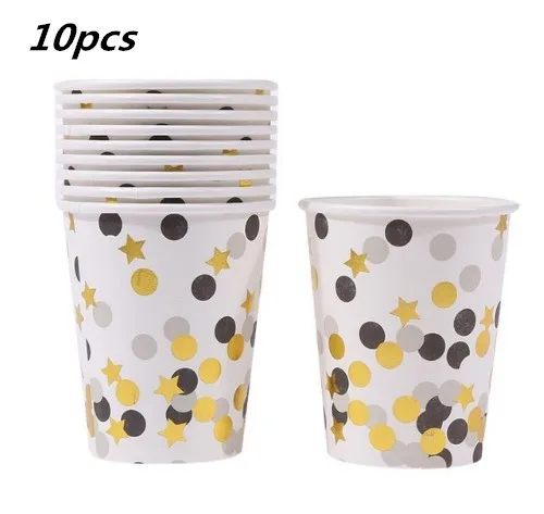 10pcs cup 20 шт./лот, горячая Распродажа, золотое, синее бумажное полотенце, салфетка для мальчиков и девочек, вечерние салфетки, украшение для салфеток, 33*33 см - Цвет: 10pcs cup
