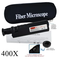 400x handheld fiber optical microscope inspection for coaxial illumination including 2 5mm and 1 25mm adapters