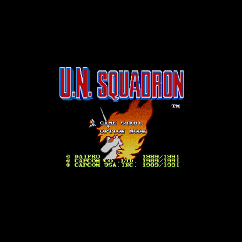 U.N. Эскадрилья NTSC версия 16 бит 46 пин большая серая игровая карта для игроков в