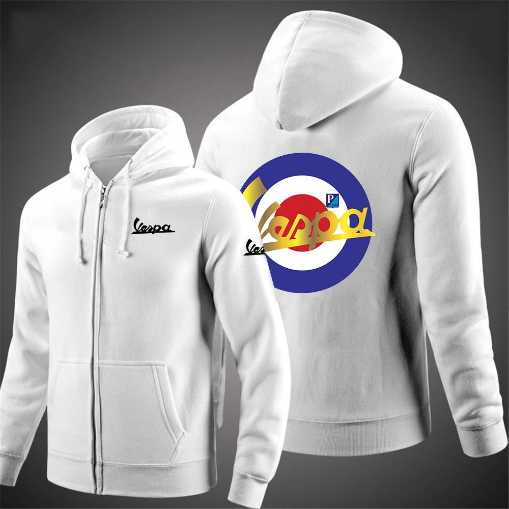 

Vespa Logo 2021 Autumn Man's Sweatshirts Male Jackets Sweatwear Sport Coat Top Men's Zipper Harajuku Casual Hoodies