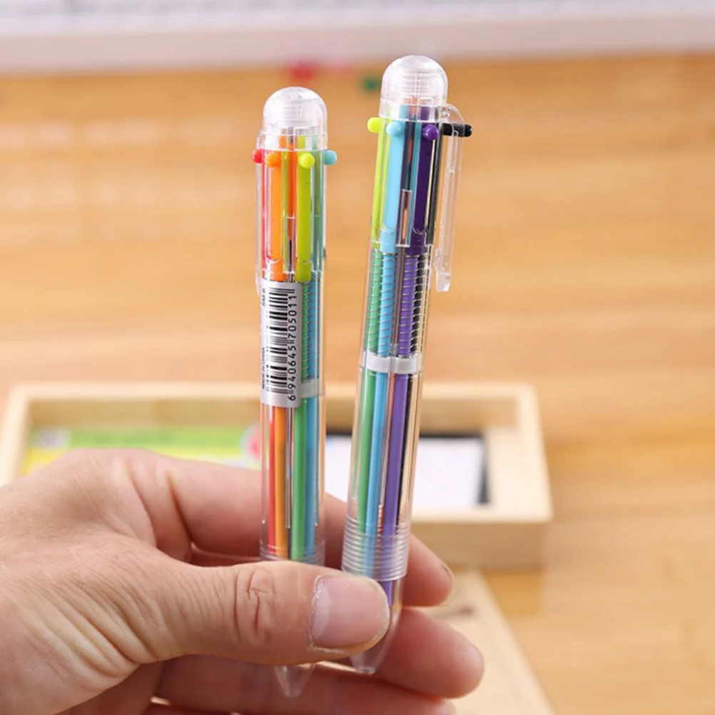 

16Pcs Retractable Roller Pens Creative Six Color Ballpoint Pen School Office Stationery Supply
