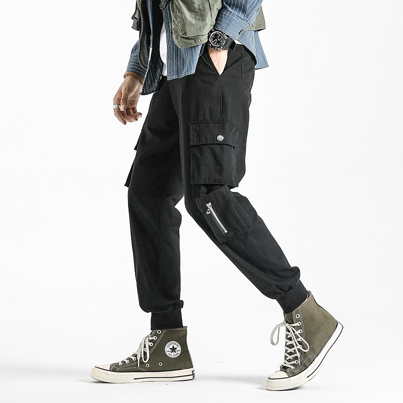 

Cargo Pants Men Joggers Fashion Mens Big Pockets Ankel Cargo Pants Male Spring Streetwear Overalls Sweatpants Plus Size 8XL