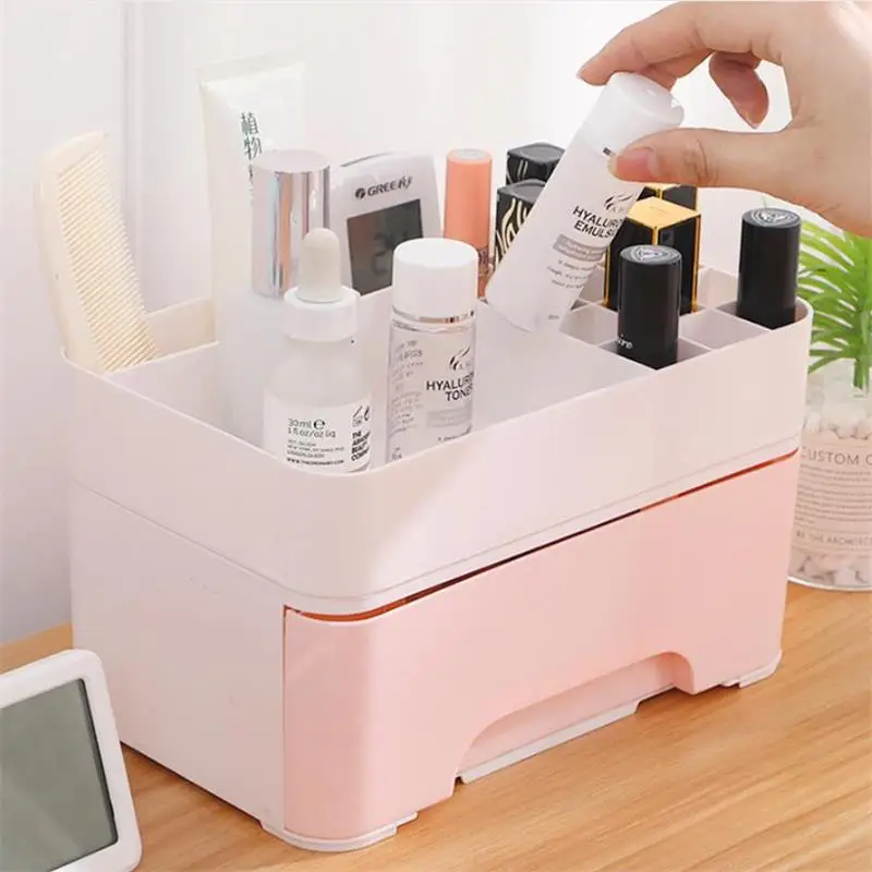 Пластиковая коробка для хранения органайзер макияжа косметический ящик