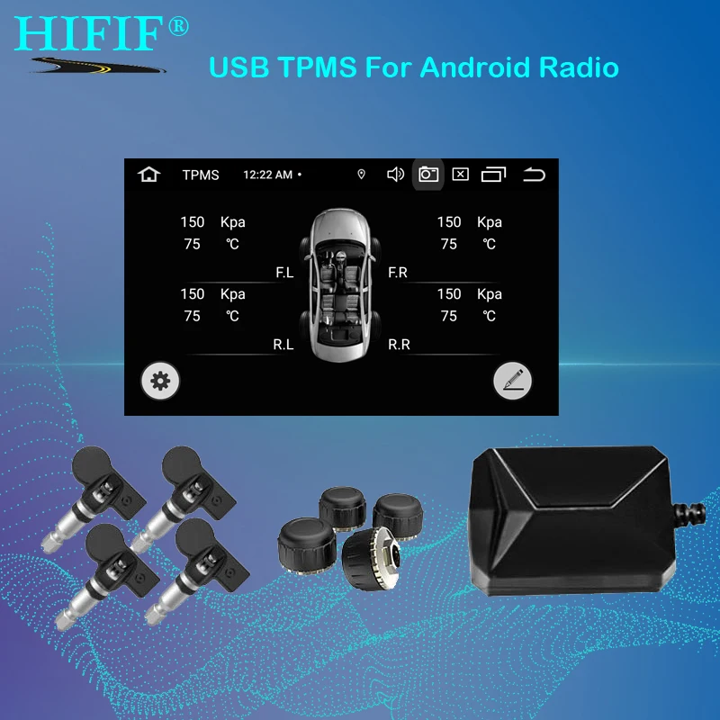 Система мониторинга давления в шинах для Android USB TPMS диагностический инструмент