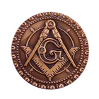 Винтажный масонский компас и квадратный значок AG, круглый значок, подарок фримасону