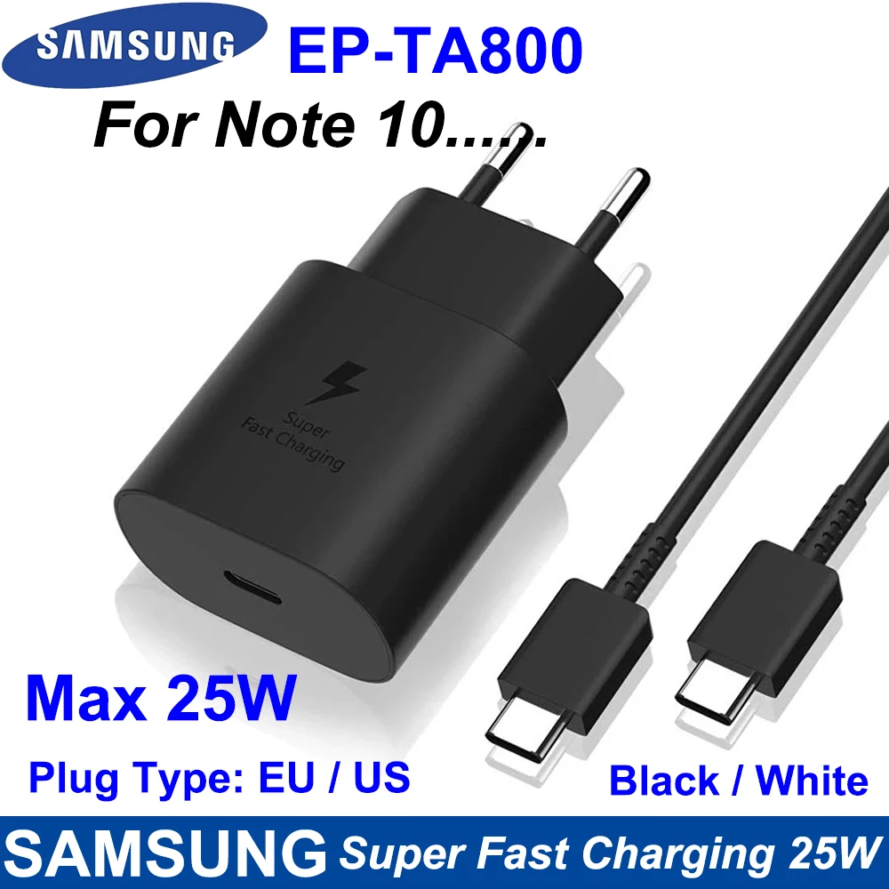 Оригинальное зарядное устройство Samsung S20 5G 25 Вт быстрая зарядка USB Type C Pd PPS для Galaxy