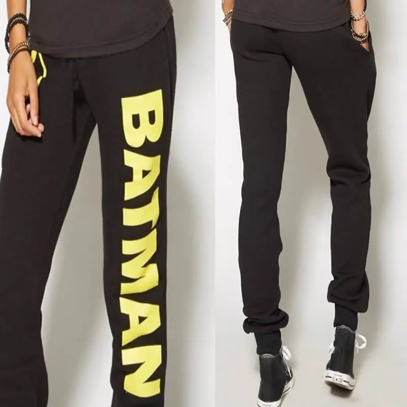 Batman Ladies Cosplay Costumes T-shirt Top Joggers Trousers Sport Gym Pants Tracksuit |
