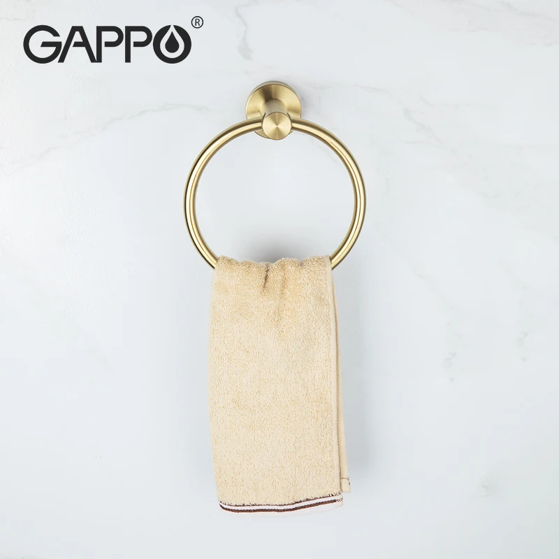 

GAPPO Self Adhesive Towel Rings Stainless Steel Round Bathroom Towels Holder Wall Mounted Hand Towel Rails For Kitchen Bathroom