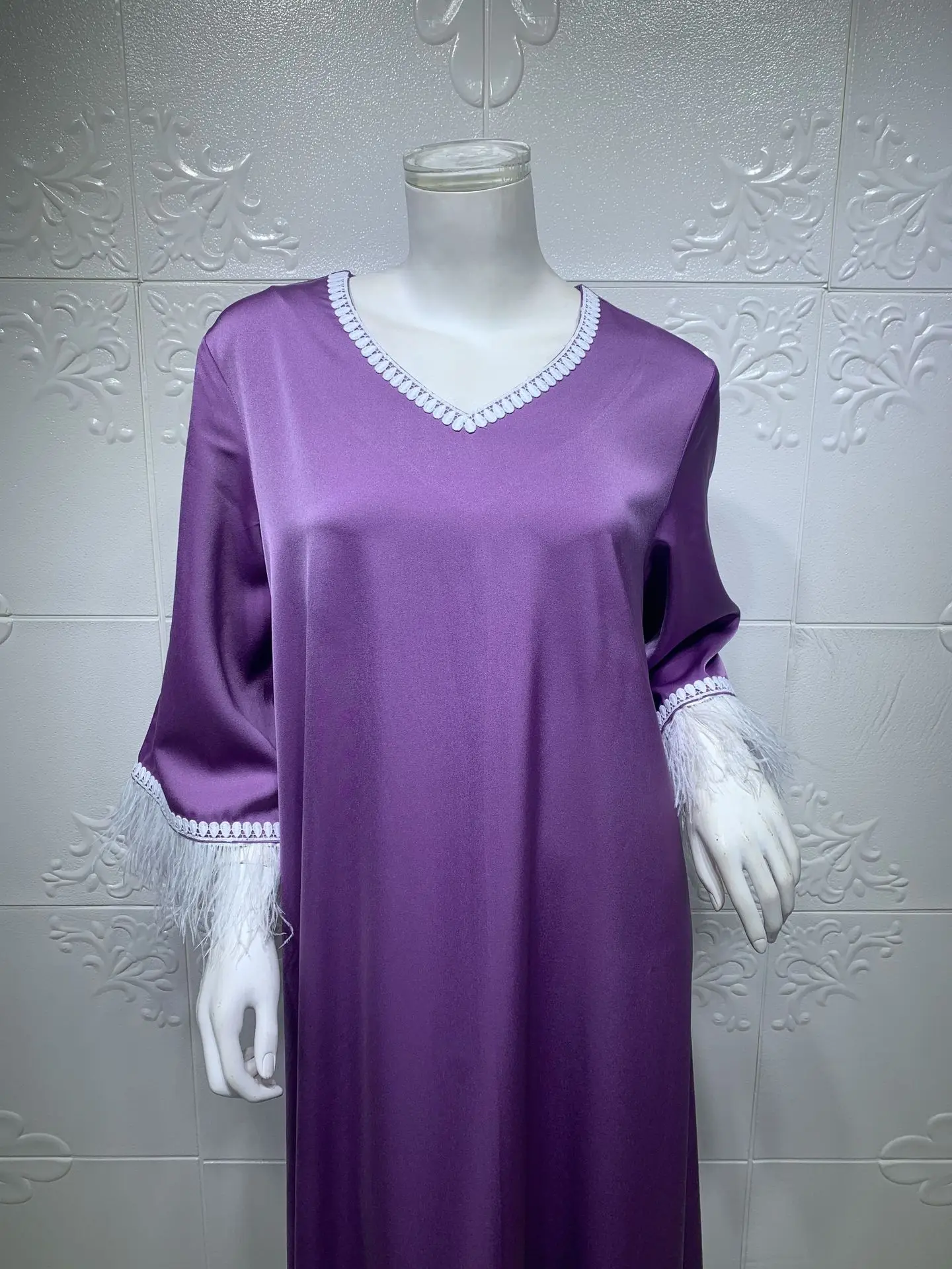 Платье Макси женское с длинным рукавом и V образным вырезом|Африканская одежда| |