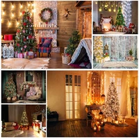christmas indoor theme photography background christmas tree fireplace children portrait for photo backdrops 21712 yxsd 05