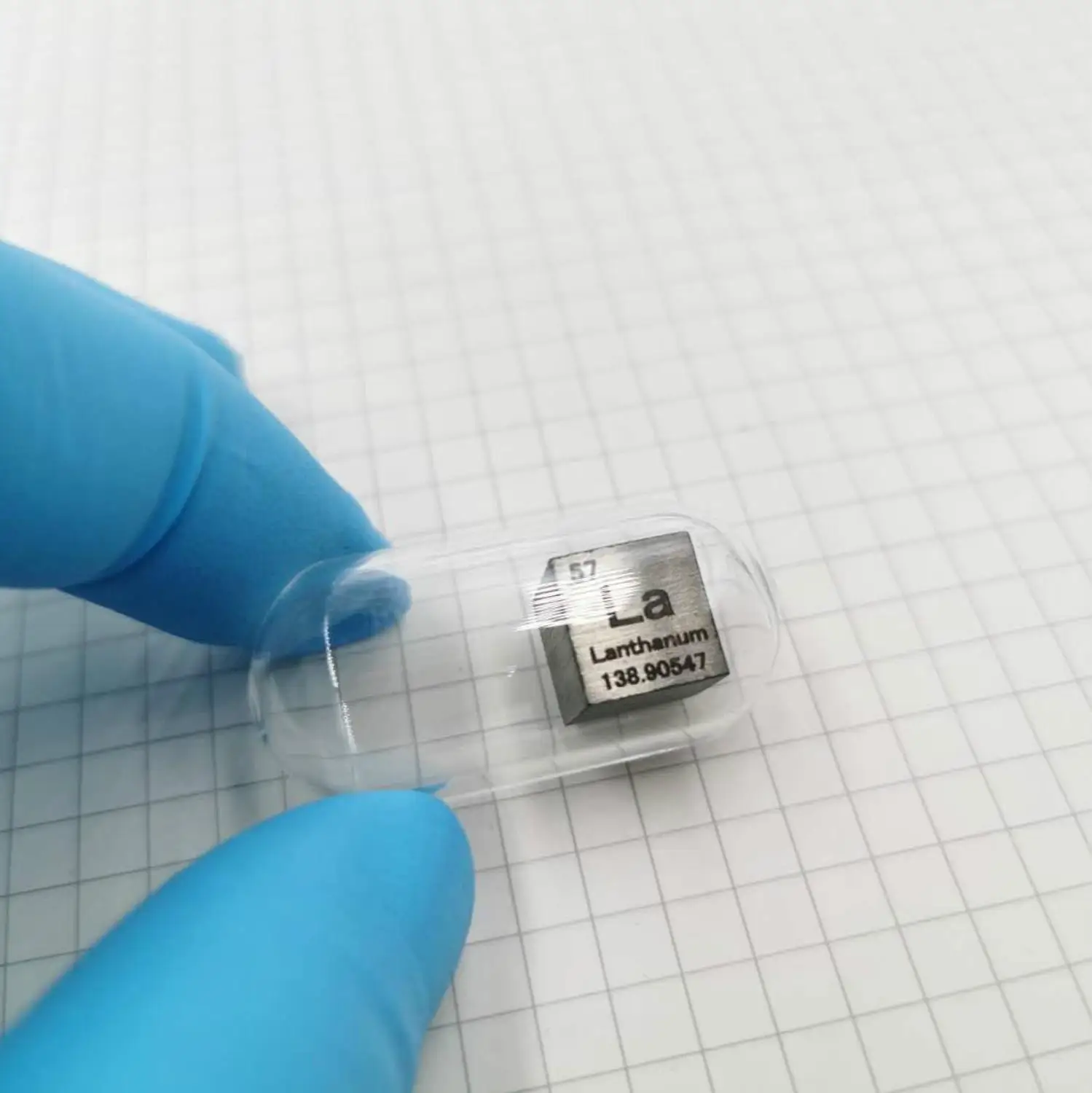 

Lanthanum high precision density cube 10mm - 6.15g