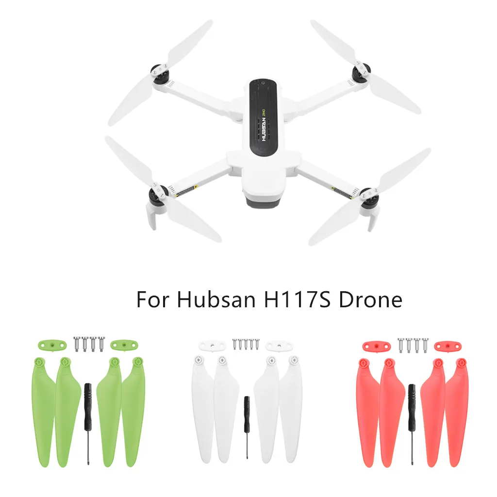 1 пара пропеллеров + зажим пропеллера Запасные детали для квадрокоптера Hubsan H117S