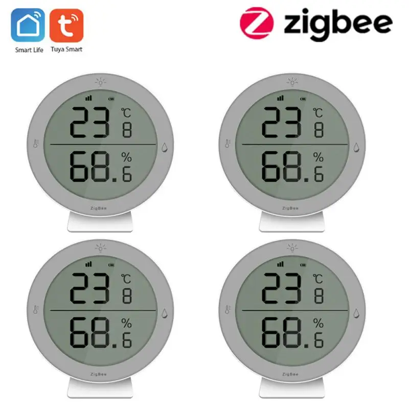 

Датчик температуры и влажности Tuya ZigBee3.0, ЖК-экран, приложение для умного дома