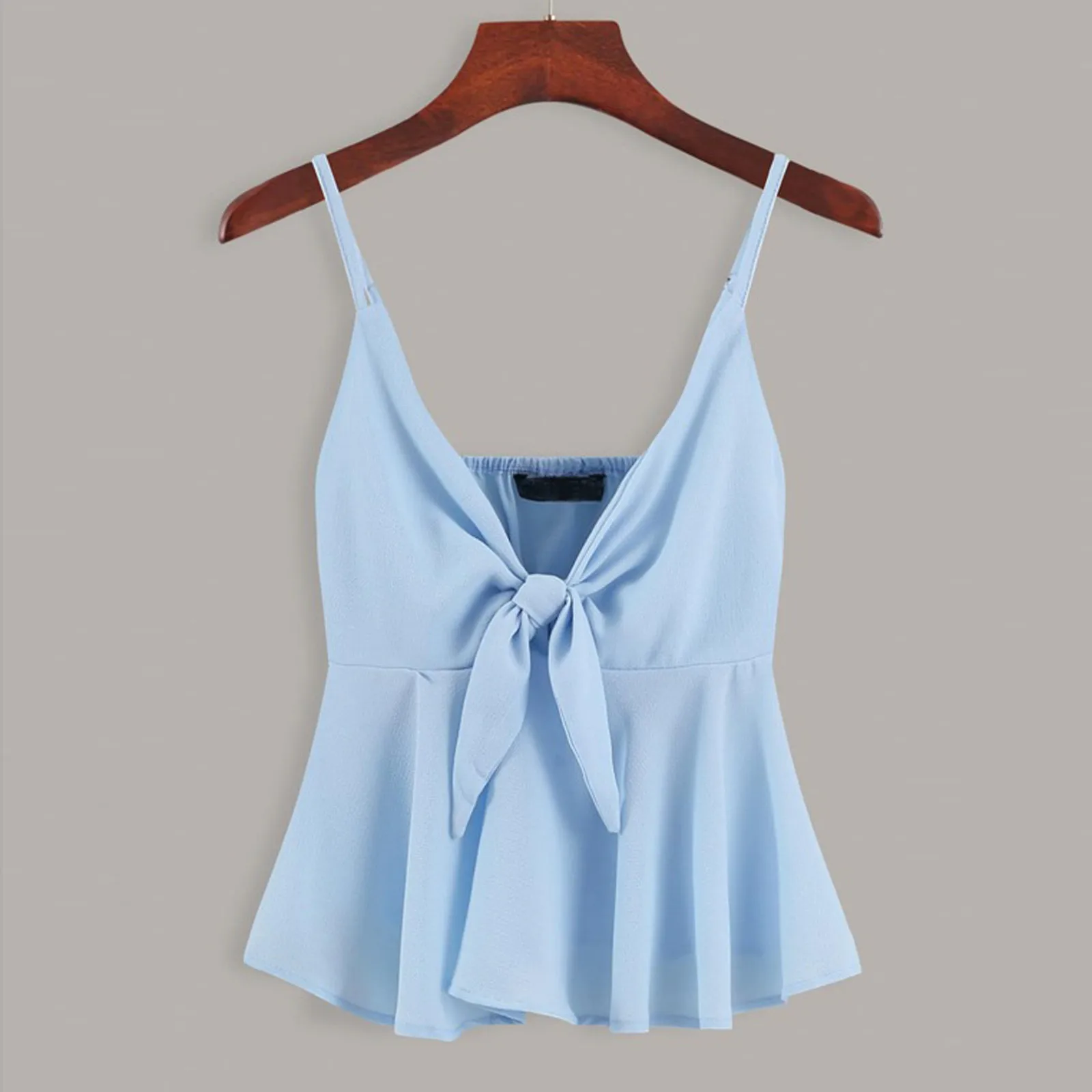 

Women's Camisole Summer Vest Fashion Loose Solid Sleeveless Cold Shoulder Casual Tanks Blouse Tops Sweet Beach Sundress M*
