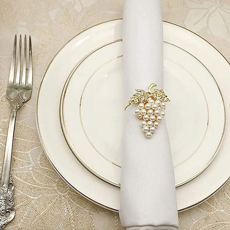 

E8BD 6 шт. кольца для салфеток, желтое, серебряное, 2 цвета на выбор, пряжки для салфеток для кухонного стола, украшения для ужина