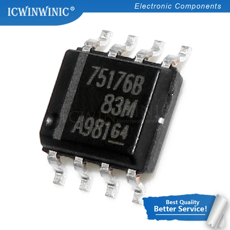 100 шт. SN75176BDR SOP8 SN75176B SOP SN75176 SOP-8 75176B SMD новый и оригинальный IC | Электронные