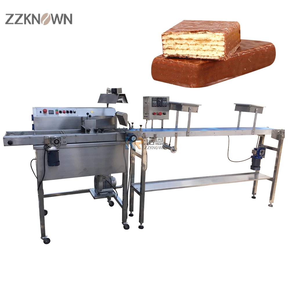 

30kg Wafer Chocolate Biscuit Cookie Coater Enrober Chocolate Coating Enrobing Making Machine Electric Chocolate Melting Pot