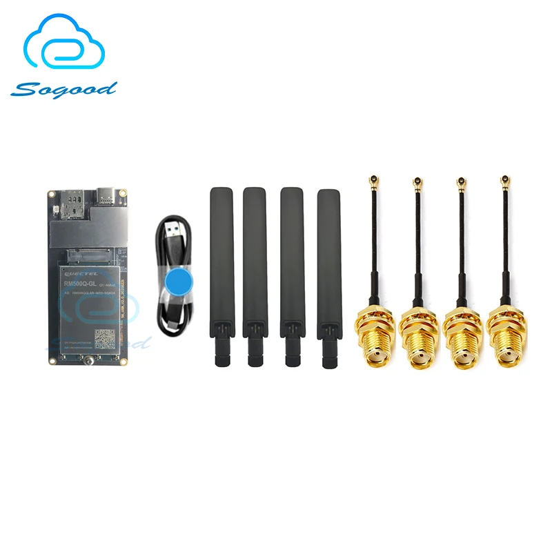 RM500Q GL 5G Sub 6GHz модуль НСА и SA 5G/4G/3G LTE A GPS ГЛОНАСС BeiDou Galileo M.2 с адаптером + антенна