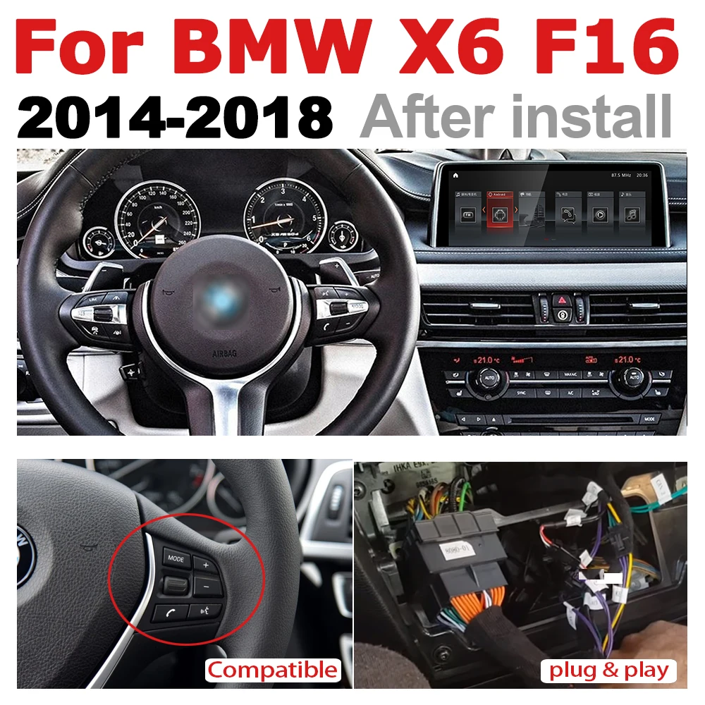 Car Radio 2 Din GPS Android Navigation For BMW X6 F16 2014~2018 NBT AUX Stereo Multimedia Touch Screen Original Style | Автомобили и