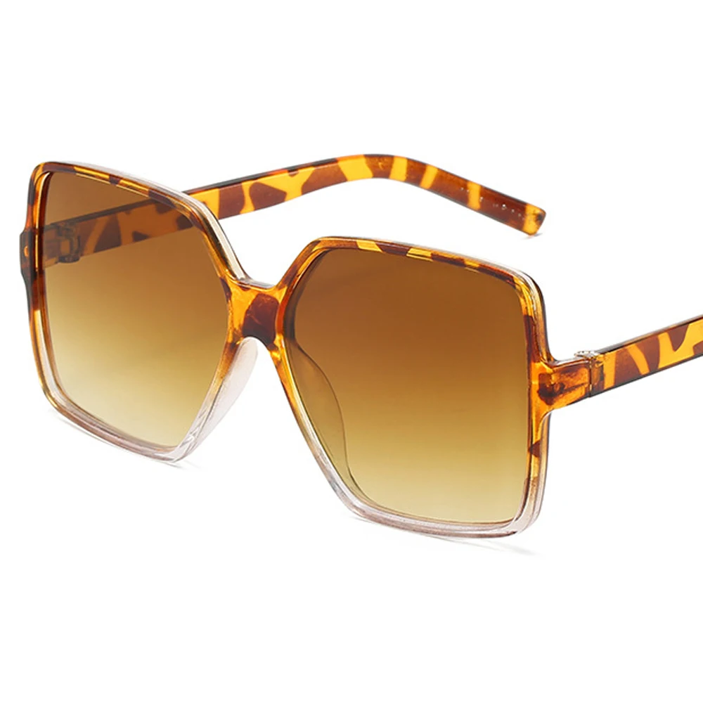 Модные женские большие солнцезащитные очки XaYbZc градиентные пластиковые