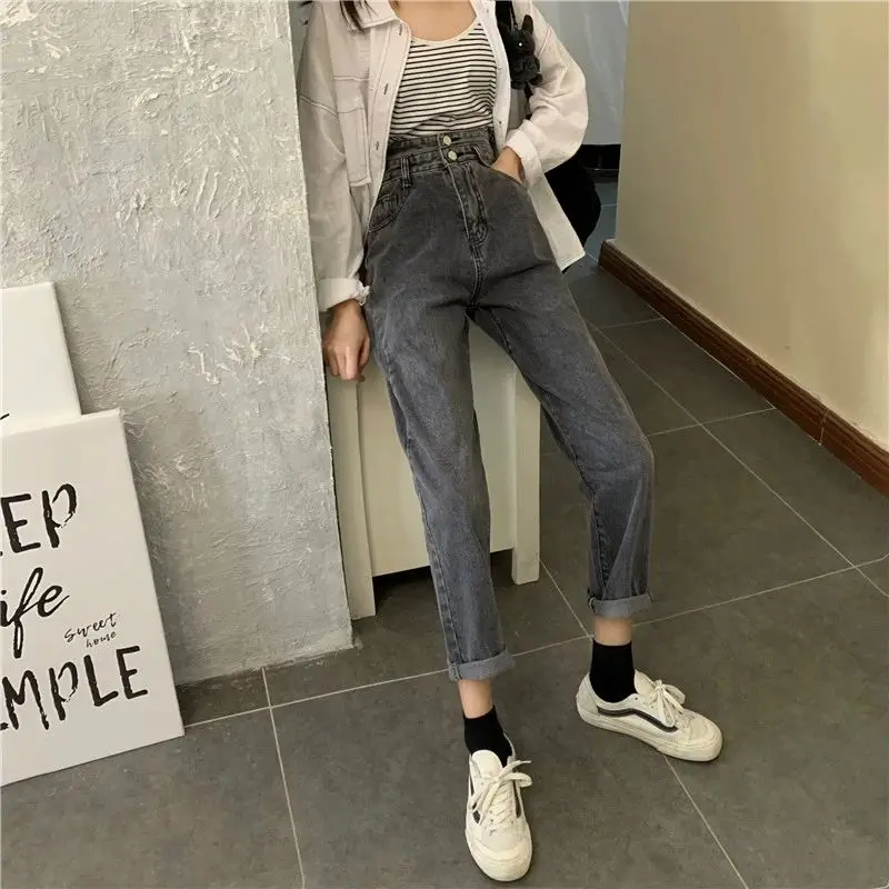 

Sutimine Fashion High Waist Jeans for Girls Vintage Streetwear Women Jeans Oversize Pants Women Denim Pants Trousers for Female