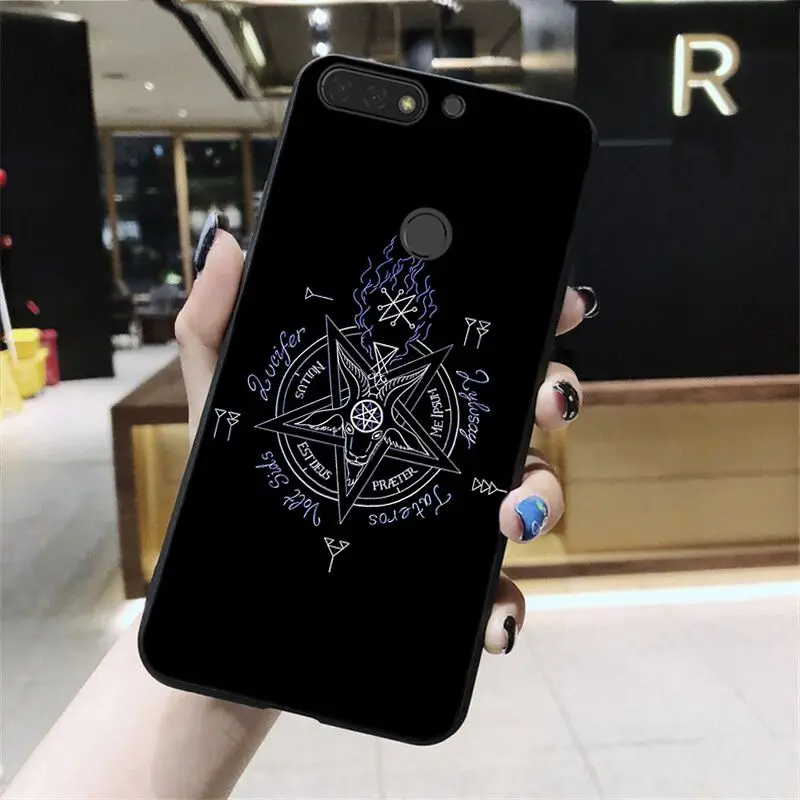 Babaite пентаграмма демонический сатанический чехол для телефона Huawei Honor 8X 9 10 20 Lite 7A