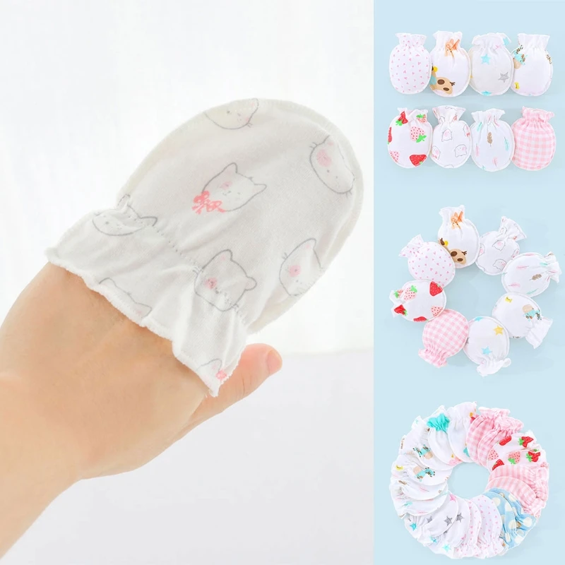 

Simple Cute Baby Knitting Mitten Newborn Anti-eat Hand Anti-Grab Face Protect Glove Baby Mitten