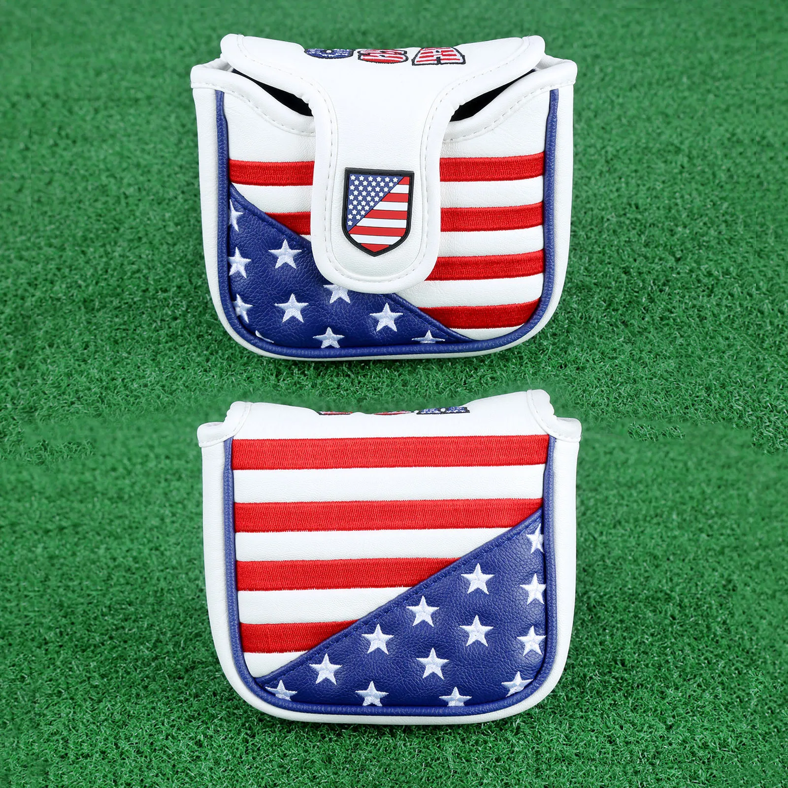 Клюшка для гольфа крышка с флагом США искусственная кожа магнитное закрытие