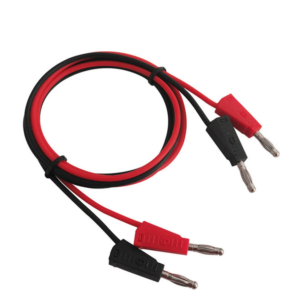 2 шт./компл. 1 м 4 мм силиконовый мультиметр с банановым штекером Тестовый Кабель