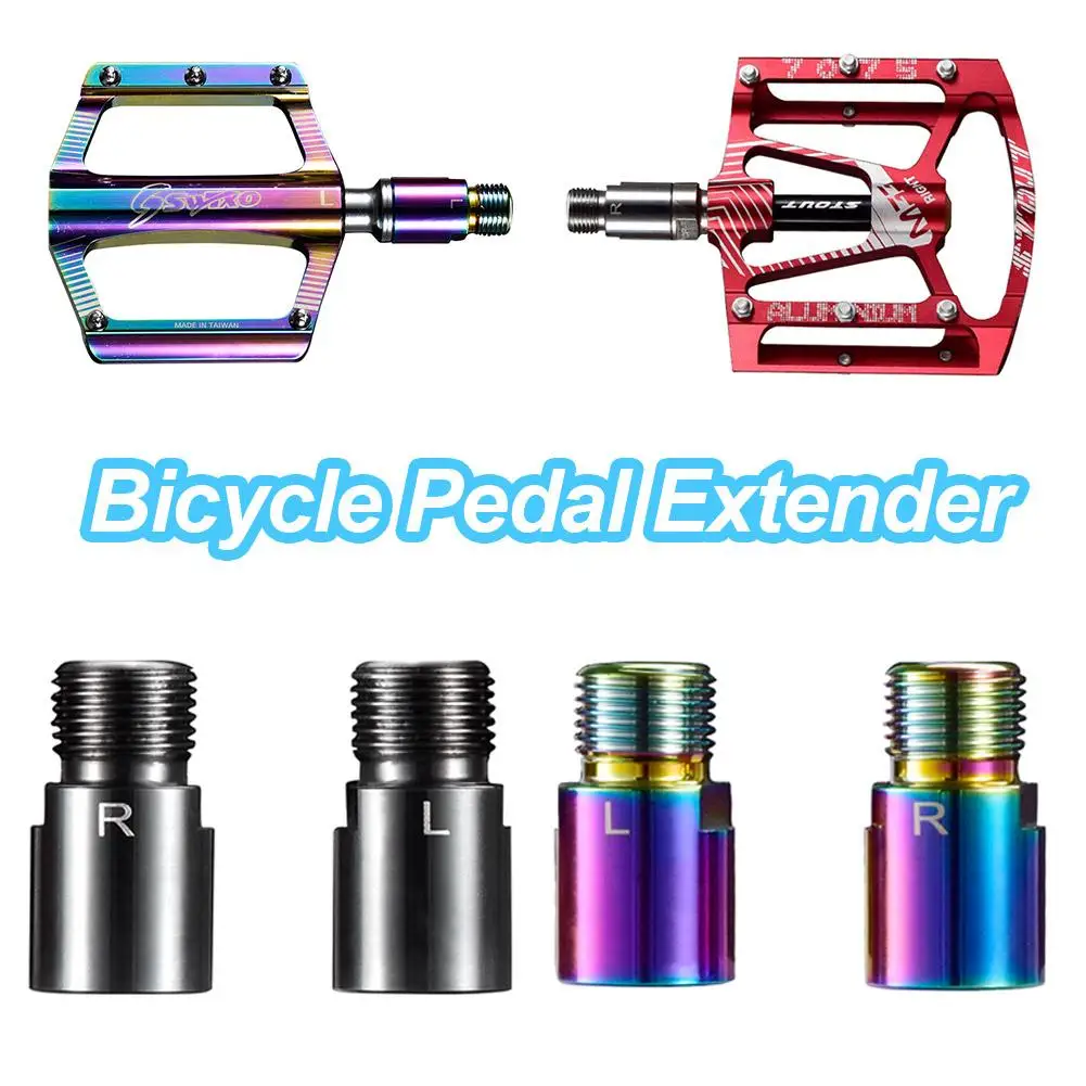 Mountain Bike Pedal Extenders Bicycle Pedal Spacers MTB Road Universal Pedal Adapters Spacers Saving Pedal Crank Extension Tool