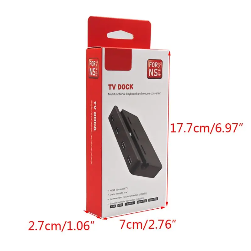 

Portable TV Dock Station for Switch PS3 PS4 Charging Dock Bracket Base Keyboard Mouses Converter Game Card Storage