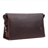 new cowhide leather men casual hand bag multi function fashion clip bag trend large capacity storage wallet high quality purse