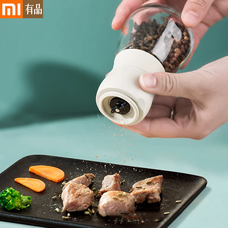 

Xiaomi Youpin Manual Salt Pepper Grinder Herb Spice Grinder Seasoning Bottle Transparent Dust-proof Grinding Kitchen Gadgets