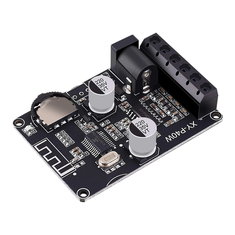 

Bluetooth Amplifier Board Bluetooth 5.0 Stereo o Power Amplifier Board 40Wx2 Bluetooth Receiver DC 12/24V XY-P40W