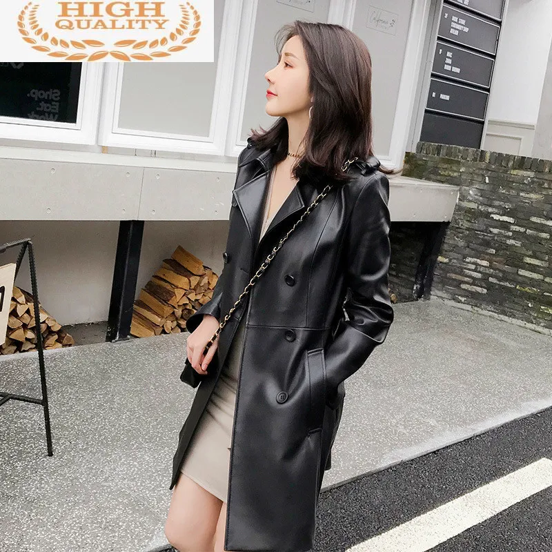 

Female Women's Fur Real Korean Genuine Leather Jacket Women Clothes 2021 Elegant Sheepskin Coat TF810 YY2138