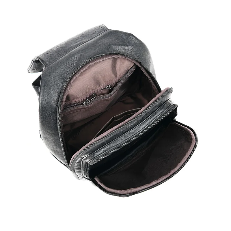 

2020 Women Leather Backpacks Vintage Female Travel Shoulder Bag School Backpacks For Teenage Girls Sac A Dos Ladies Bagpack