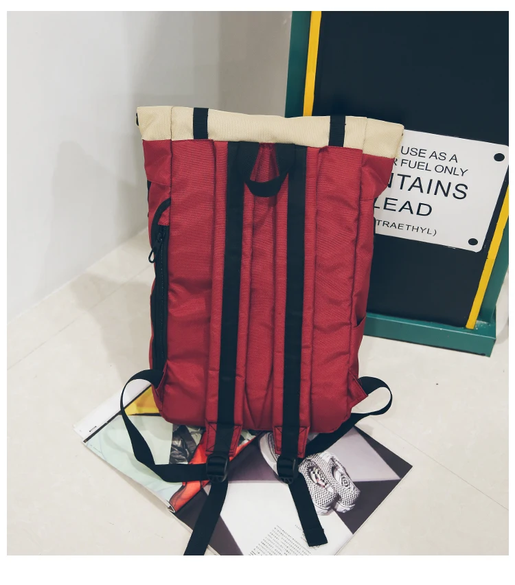 

Large Street Fashion Backpack Women Men Korean Ulzzang Hip-hop Harajuku Capacity Travel Bag Teenager Leisure Oxford School Bags