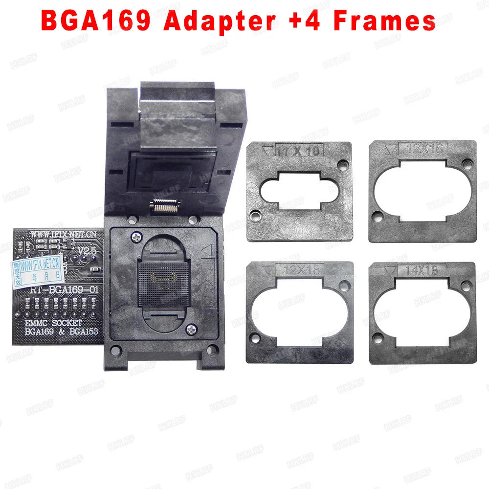 RT-BGA169-01 V2.5 BGA169 BGA153 гнездо адаптера EMMC с 4 шт. BGA матричной Блокирующей коробкой для